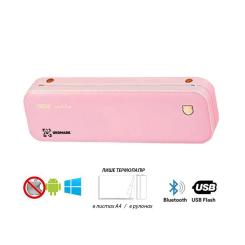 Принтер чеков UKRMARK A40PK А4, Bluetooth, USB, розовый Фото