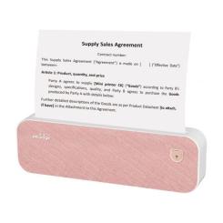 Принтер чеков UKRMARK A40PK А4, Bluetooth, USB, розовый Фото 2