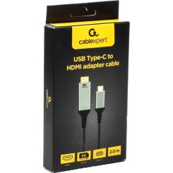 Кабель мультимедийный Cablexpert USB-C to HDMI M 2.0m 8K60Hz Фото 1