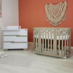 Кроватка Angelo трансформер 7-в-1 (мокко) Фото 3