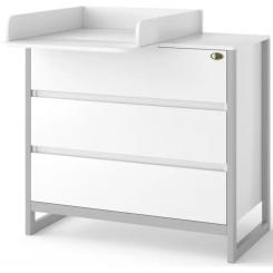 Комод-пеленатор Angelo Magic бело-серый 90х49х82 Фото
