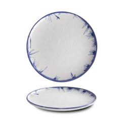 Тарелка G.Benedikt Optimo Mosaic Bold Blue Rim 20 см Фото