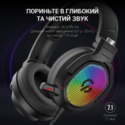 Наушники GamePro HS1300 RGB 7.1 Black Фото 5