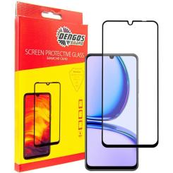 Стекло защитное Dengos Realme C53 (black) Фото