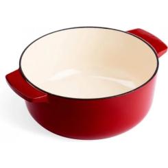 Кастрюля KitchenAid чавунна з кришкою 5,2 л Червона Фото 2