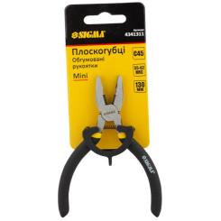Плоскогубцы Sigma 130мм обрезиненные рукоятки Mini Фото 2
