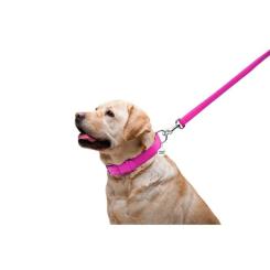 Поводок для собак WAUDOG Glamour кожаный M-XXL розовый Фото 4