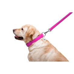 Поводок для собак WAUDOG Glamour кожаный M-XXL розовый Фото 5