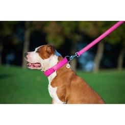Поводок для собак WAUDOG Glamour кожаный M-XXL розовый Фото 6