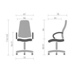 Офисное кресло Аклас Томар Коричневий Фото 8