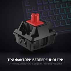 Клавиатура GamePro MK85R Red Switch RGB USB Black Фото 3