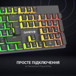 Клавиатура GamePro MK85R Red Switch RGB USB Black Фото 6