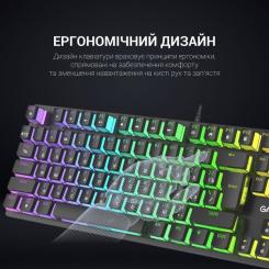 Клавиатура GamePro MK85R Red Switch RGB USB Black Фото 7