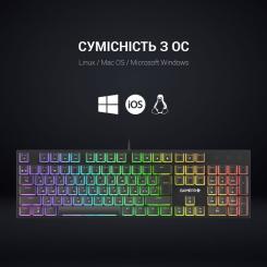 Клавиатура GamePro MK85R Red Switch RGB USB Black Фото 8