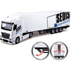 Спецтехника Bburago Фура Mercedes-Benz Actros c погрузчиком Фото 1