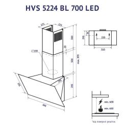Вытяжка кухонная Minola HVS 5224 BL 700 LED Фото 10