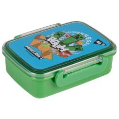 Ланч-бокс детский Yes Minecraft 420 мл, зелено-голубой Фото