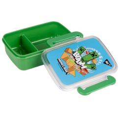 Ланч-бокс детский Yes Minecraft 420 мл, зелено-голубой Фото 1