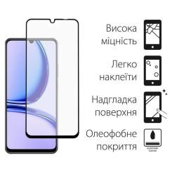 Стекло защитное Dengos Full Glue Realme C51 (black) Фото 1