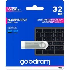 USB флеш накопитель Goodram 32GB UNO3 Steel USB 3.2 Фото 3