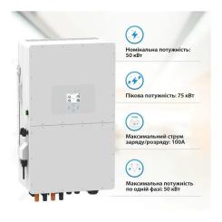 Солнечный инвертор Deye SUN-50K-SG01HP3-EU-BM4 WiFi, 50kW Фото 4