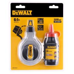 Шнур разметочный DeWALT 30м, в комплекті крейдяний порошок. Фото 1