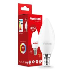 Лампочка Vestum С37 8W 3000K 220V E14 Фото 1