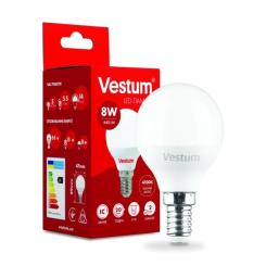 Лампочка Vestum G45 8W 4100K 220V E14 Фото 1