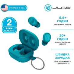 Наушники Jlab JBuds Mini Aqua Teal Фото 3