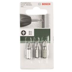 Набор бит Bosch PH1, PH2, PH3, 25мм Фото