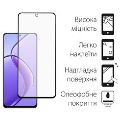 Стекло защитное Dengos Full Glue Realme 12 5G (black) Фото 1