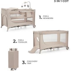 Детский манеж Kinderkraft с пеленатором Joy 2 Beige Фото 1