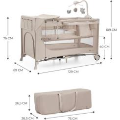 Детский манеж Kinderkraft с пеленатором Joy 2 Beige Фото 7