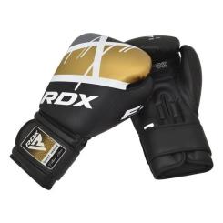 Боксерские перчатки RDX F7 Ego Black Golden 14 унцій Фото 1