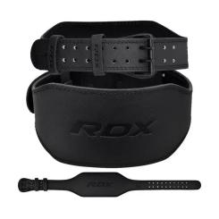 Атлетический пояс RDX 6 шкіряний Full Black S Фото