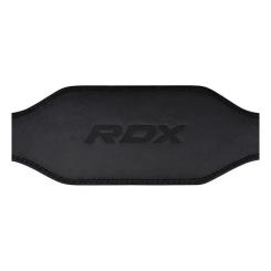 Атлетический пояс RDX 6 шкіряний Full Black S Фото 3