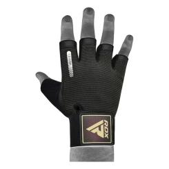 Перчатки для фитнеса RDX T2 Half Brown L Фото 6