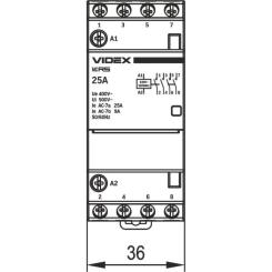 Контактор Videx 4п 25А 4НВ VF-RS-MC4O-25 RESIST Фото 4