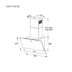 Вытяжка кухонная Pyramida CSW 11 60 BL Фото 6