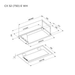 Вытяжка кухонная Pyramida CX 52 (750) E WH Фото 7