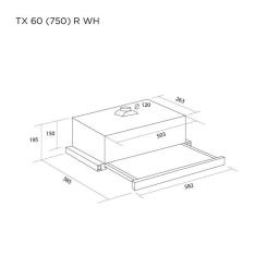 Вытяжка кухонная Pyramida TX 60 (750) R WH Фото 4