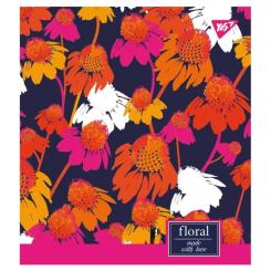 Тетрадь Yes А5 Floral Explosion 18 аркушів клітинка Фото