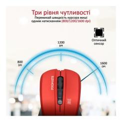 Мышка Promate Contour Wireless Red Фото 2