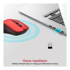 Мышка Promate Contour Wireless Red Фото 3