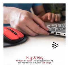 Мышка Promate Contour Wireless Red Фото 4