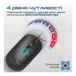 Мышка Promate CM-2400 USB Black Фото 3
