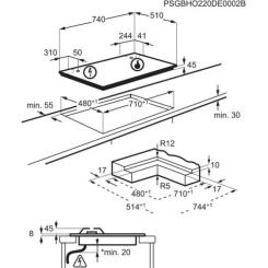 Варочная поверхность AEG HKB75453NB Фото 6