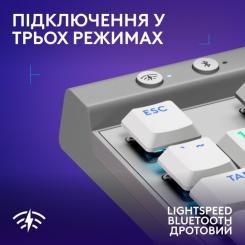 Клавиатура Logitech G515 TKL Lightspeed Tactile Bluetooth UA White Фото 4