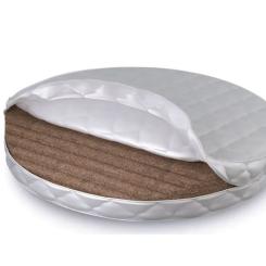 Матрас для детской кроватки Ingvart Smart Bed Round кокос, 72х72 см Фото 1