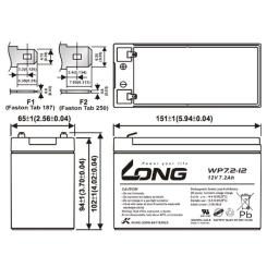 Батарея к ИБП Long 12В 7.2 Ач (WP7.2-12) Фото 1